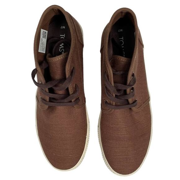 Men’s Toms Carlo Mid-Calf Brown Canvas Casual Sneakers in size 7. - Picture 3 of 13